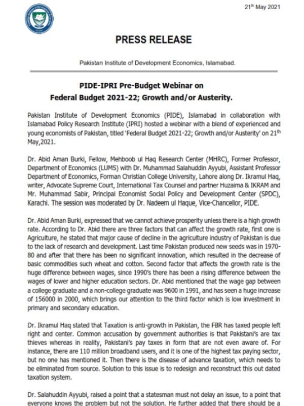 pr-04-pide-ipri-pre-budget-webinar-on-federal-budget-2021-22-growth-and-or-austerity