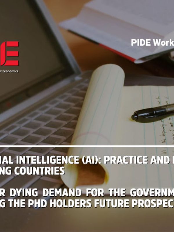webinar-pide-working-paper-series-artificial-intelligence-practice-and-policy-in-developing-countries-and-dire-or-dying-demand-for-the-government-job-analyzing-the-phd-holders-future-prospects-featured-image